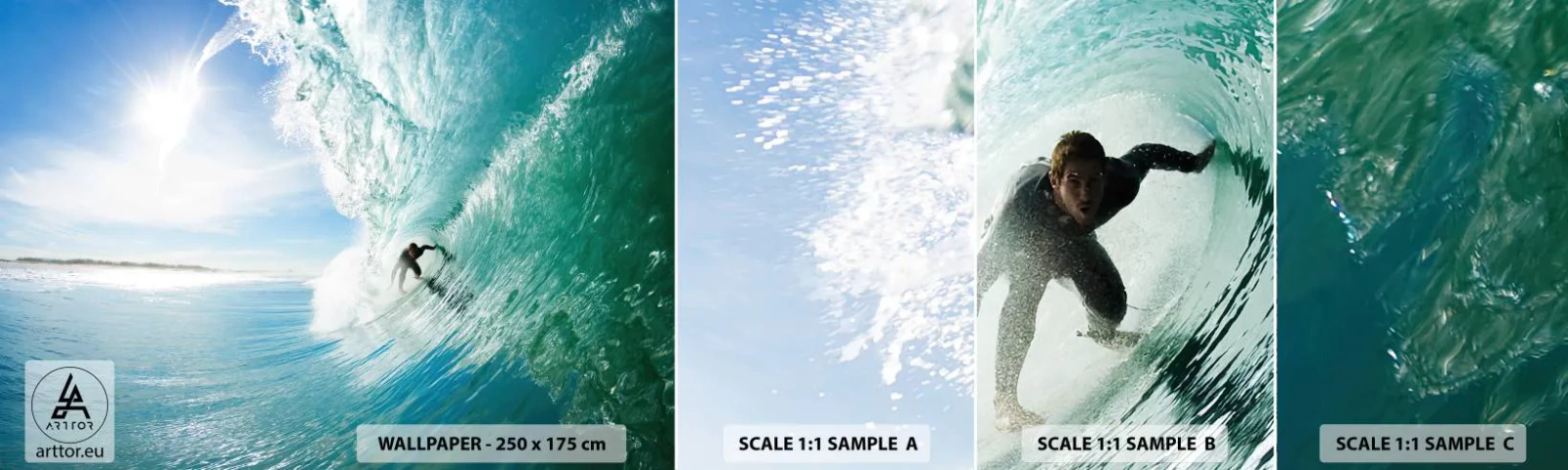 Fotótapéta Minta Standard Eco - Mindig a hullámon - Tájkép, óceán, Szörfös - 100x30 cm