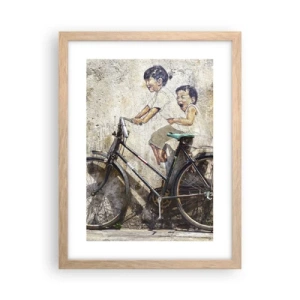 Poszter világos tölgy keretben - Igaz, vagy hamis? - 30x40 cm