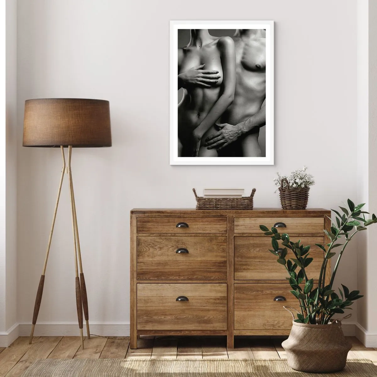 Poszter fekete keretben - Ádám és Éva - 61x91 cm