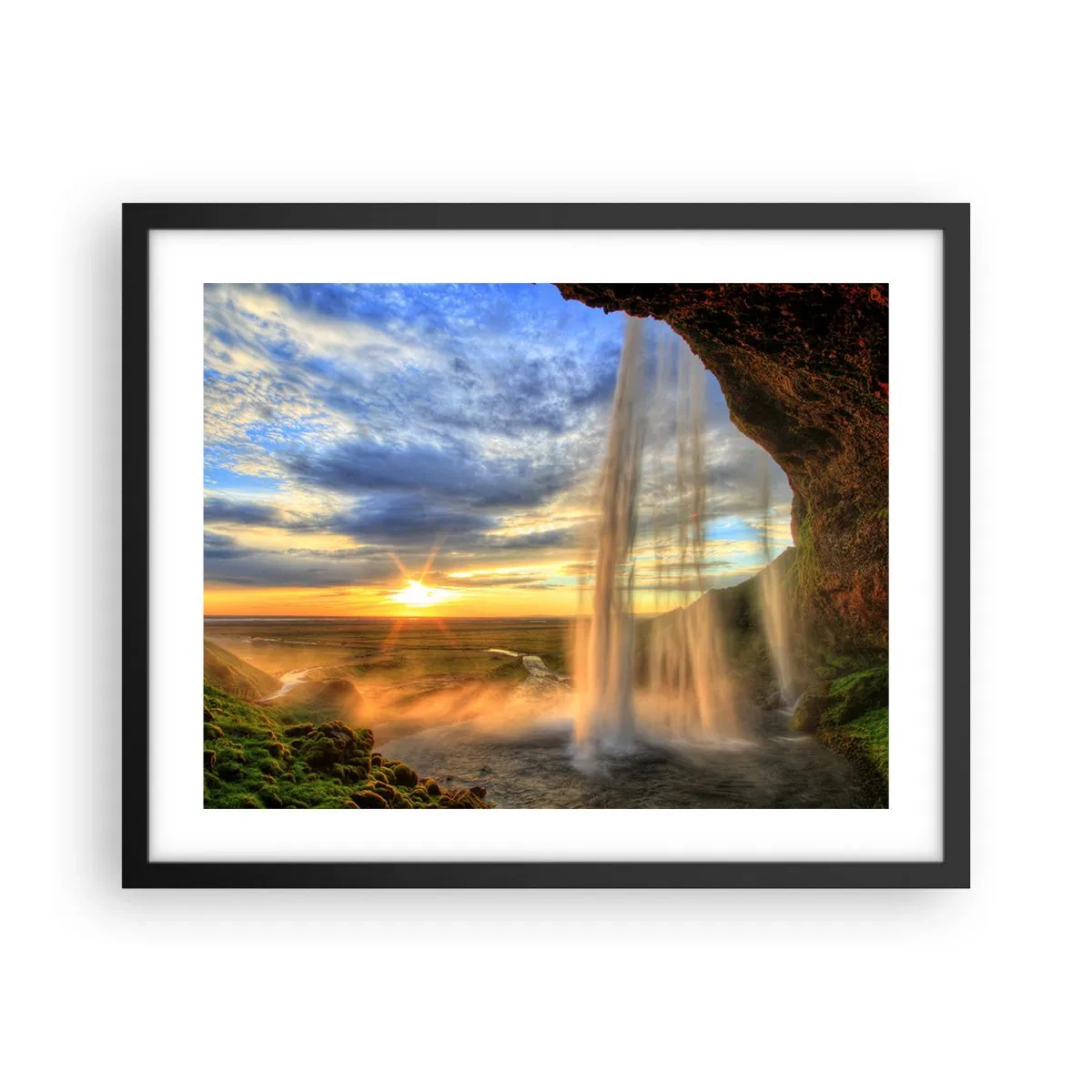 Poszter fehér keretben - Cseppfátyol mögötti világ - 50x40 cm