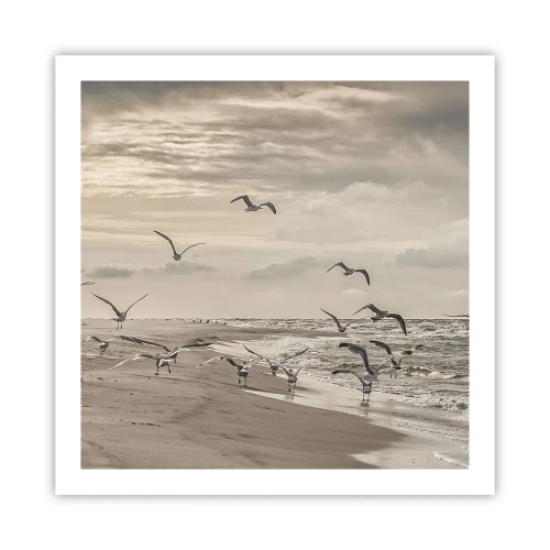 Poszter - A tenger hangja, a madarak éneke - 60x60 cm