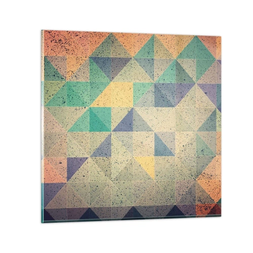 Üveg kép - A háromszögek köztársasága - 30x30 cm