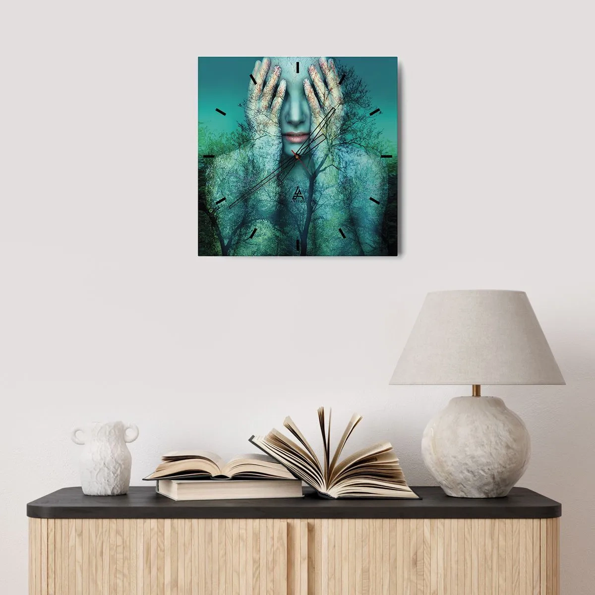 Falióra, Óra - Kékbe merítve - 30x30 cm