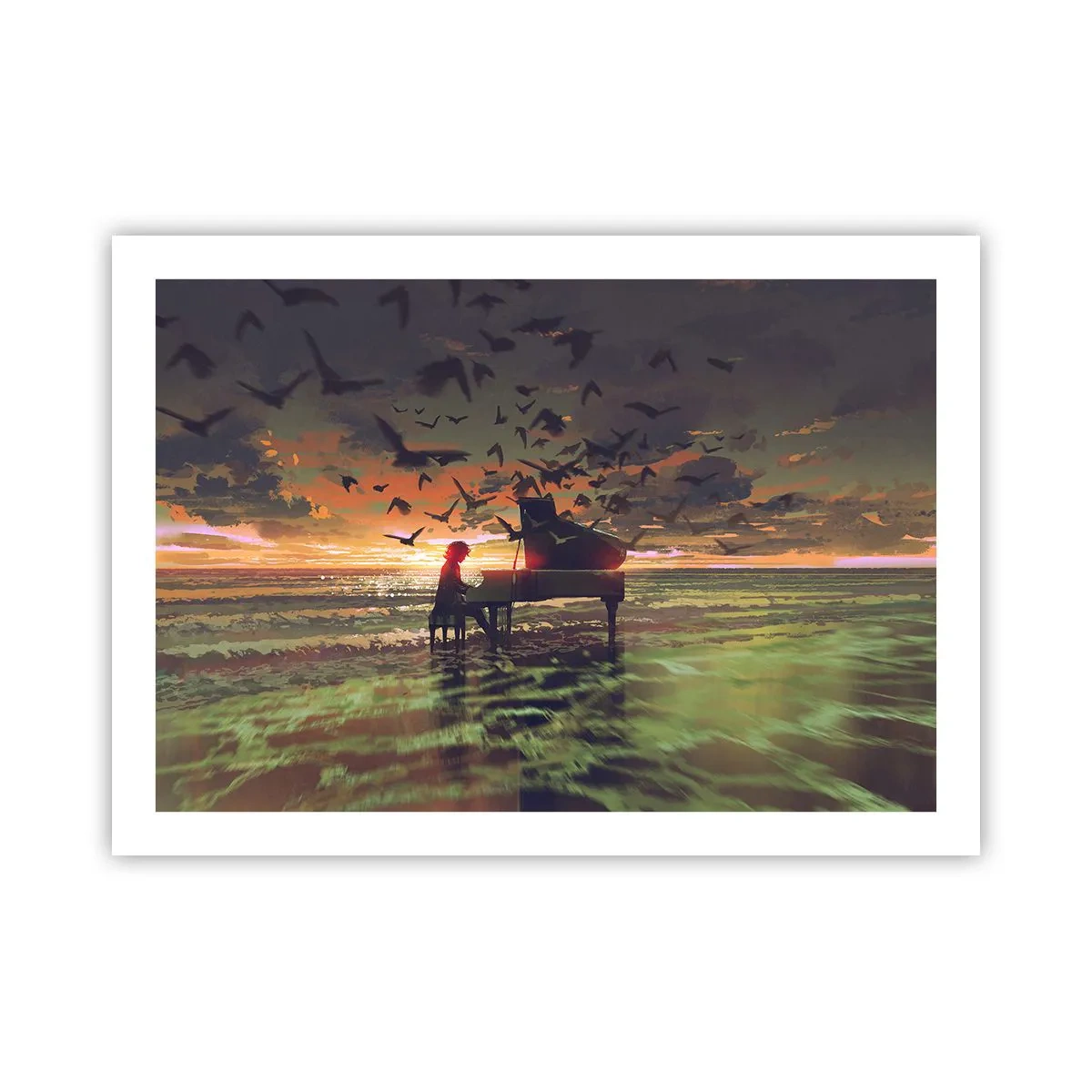 Poszter - Koncert zongorára és a hullámokra - 70x50 cm