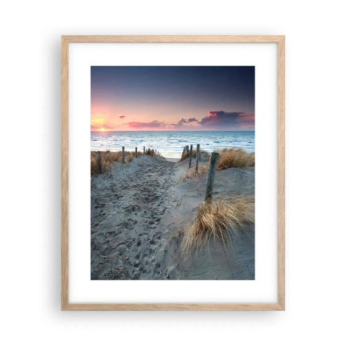 Poszter világos tölgy keretben - Kiöntöttél egy sugárzó szivárványos fényt... - 40x50 cm