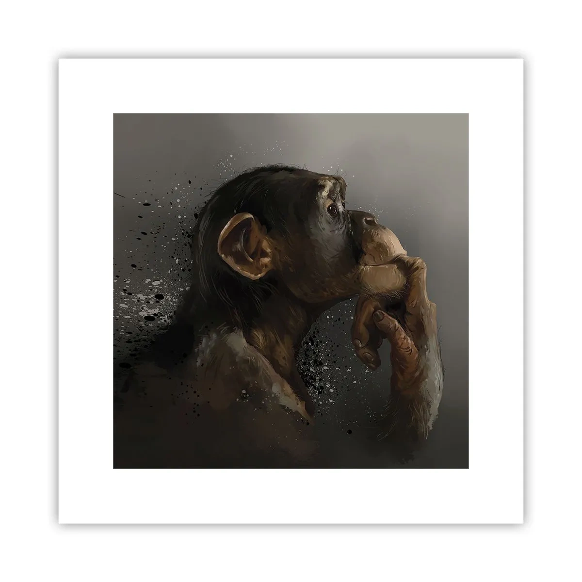 Poszter - Biztosan gondolkodó - 30x30 cm