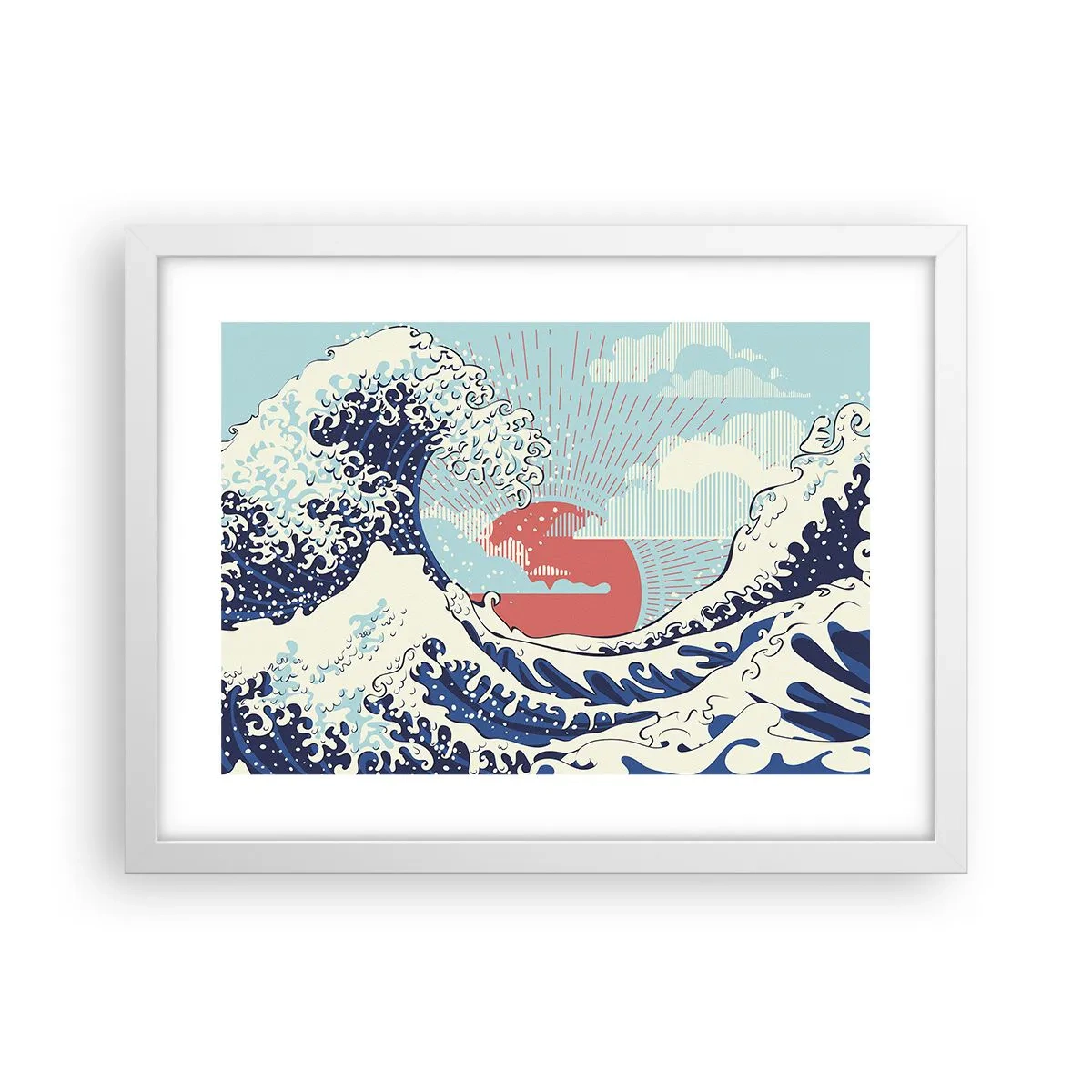 Poszter fekete keretben - Japán inspirációból - 40x30 cm