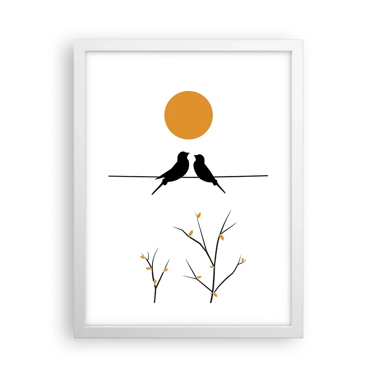 Poszter fekete keretben - Fülemüle este - 30x40 cm