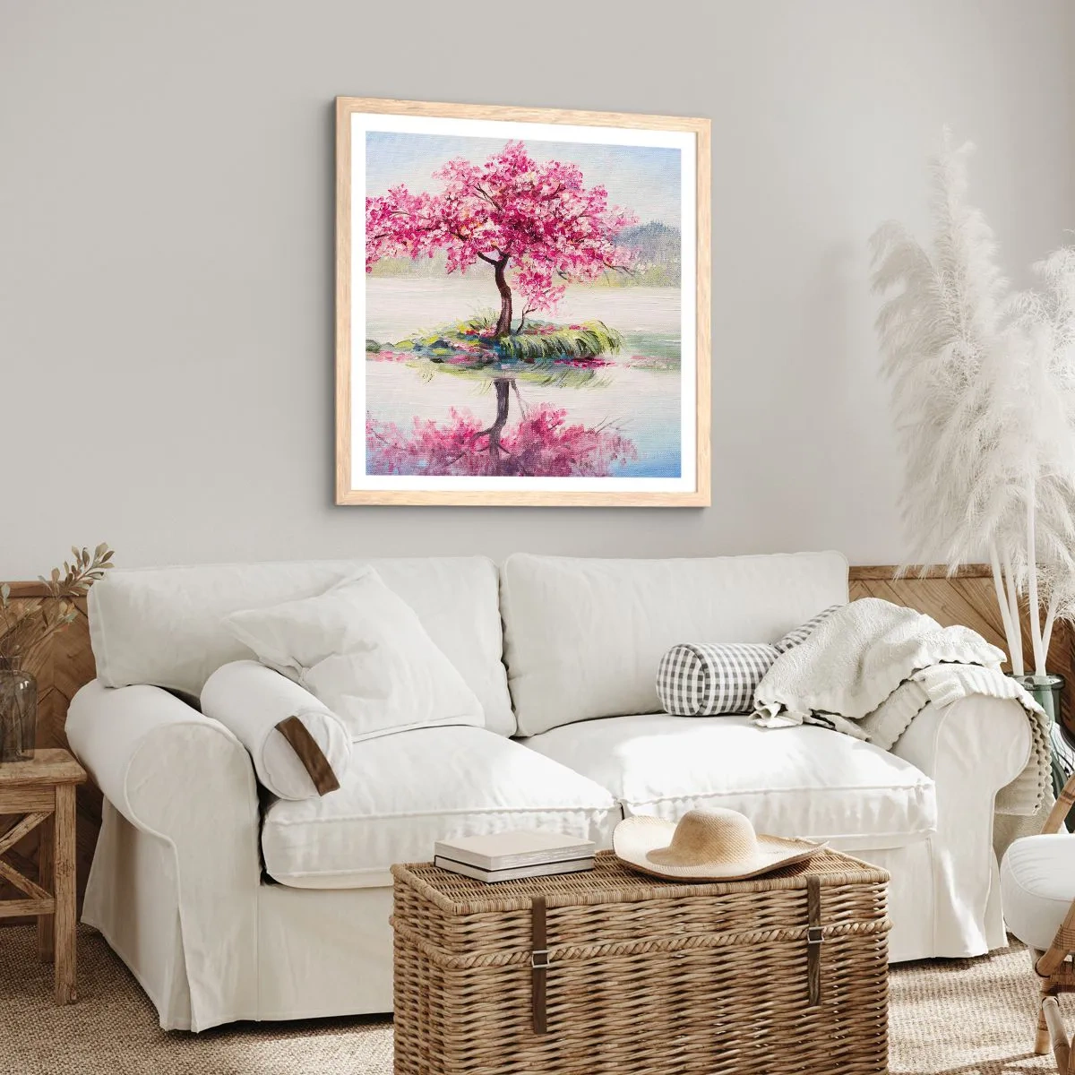 Poszter világos tölgy keretben - A tavasz ünnepe - 40x40 cm