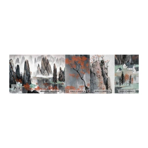 Fotótapéta Minta Premium Canvas - Erőteljes őrök - Absztrakció, Fantázia, Tájkép - 100x30 cm