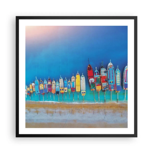 Poszter fehér keretben - Madártávlatból - 60x60 cm