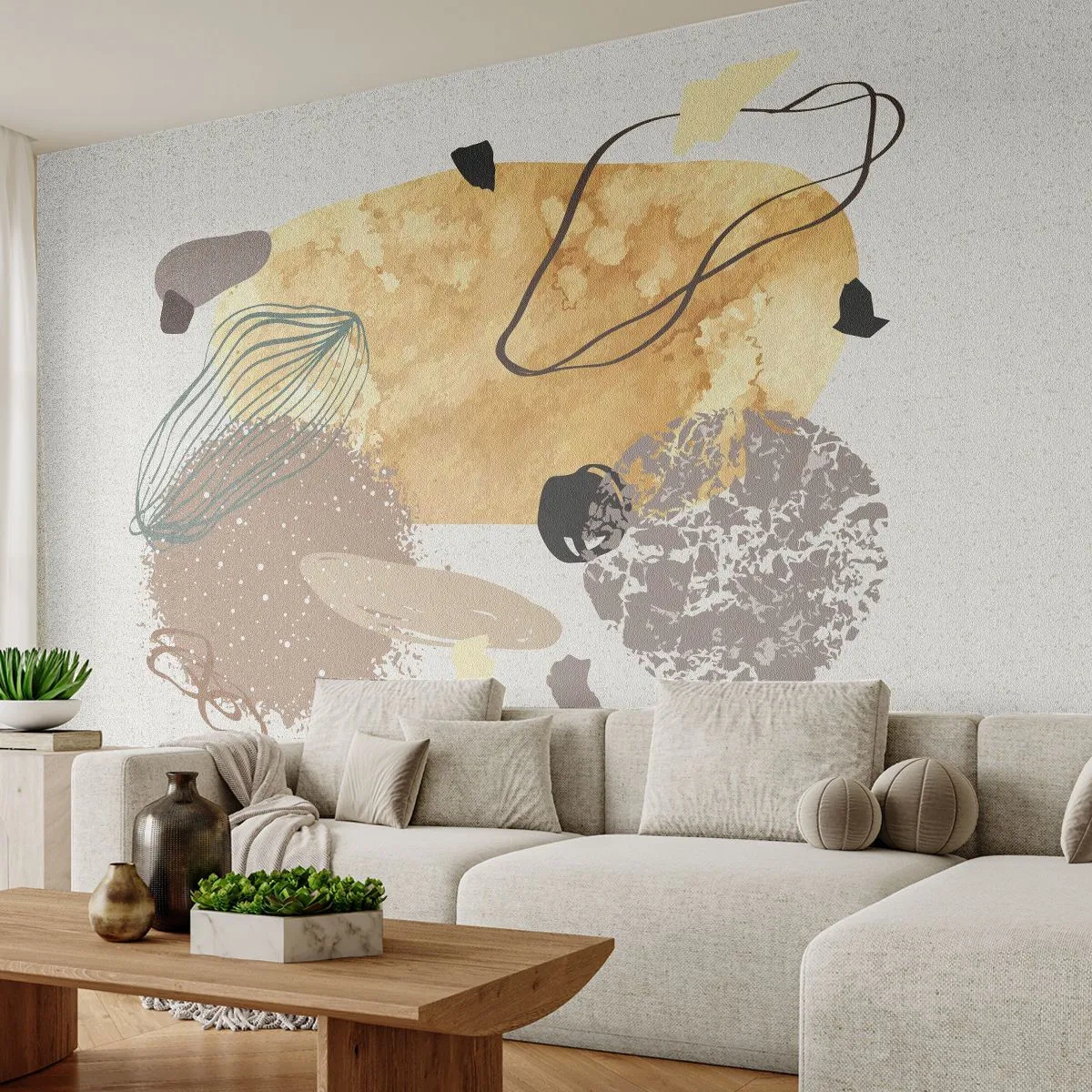 Öntapadós Fotótapéta Deluxe Sticker - Alkalmazott plumkológia - Absztrakció, Darab, Minimalizmus - 350x256 cm
