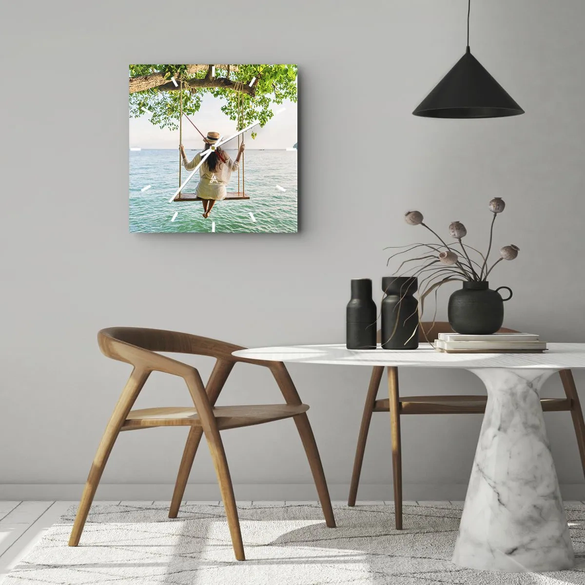 Falióra, Óra - Az élet gyönyörű - 30x30 cm