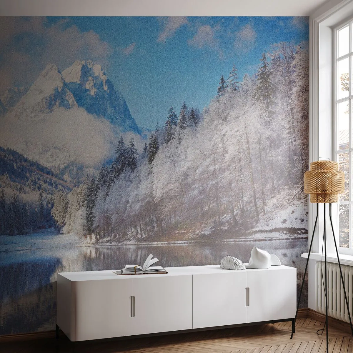 Öntapadós Fotótapéta Deluxe Sticker - Hóőrség - Téli, Tájkép, Hegyek - 250x175 cm