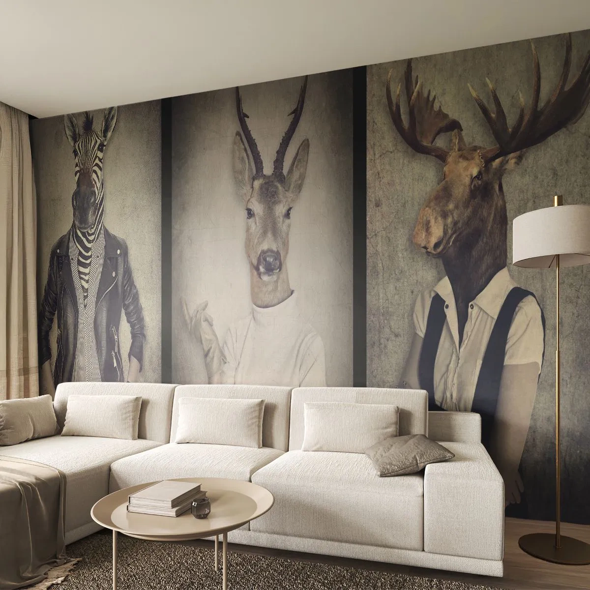 Fotótapéta Premium Sand - Beszéljenek a gesztusok - Absztrakció, Fantázia, Borda - 350x256 cm
