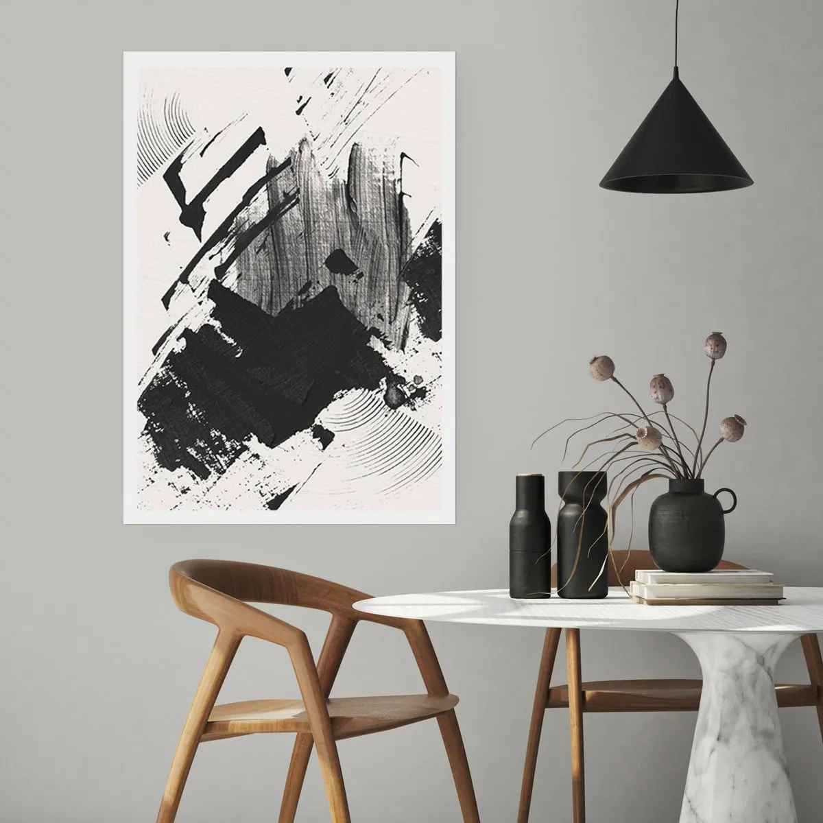 Poszter - Absztrakció - a fekete kifejezése - 40x50 cm