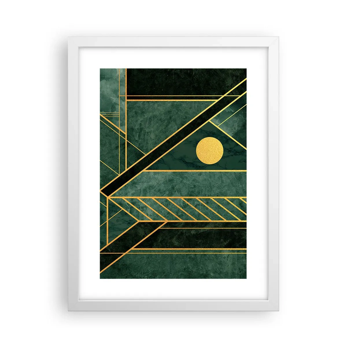 Poszter fekete keretben - Az arany és azúrkék dinamikája - 30x40 cm