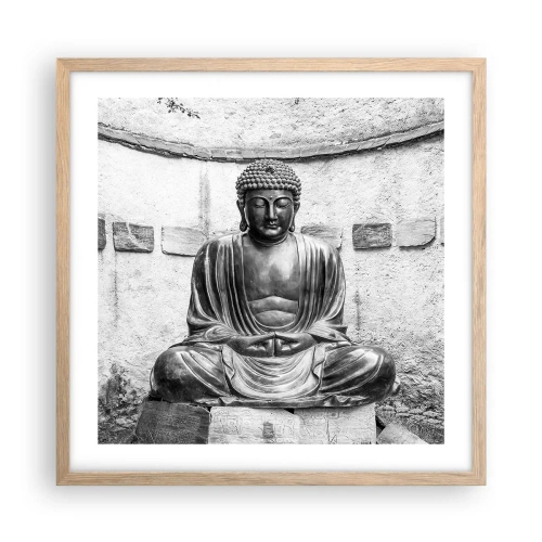 Poszter világos tölgy keretben - A béke forrásánál - 50x50 cm