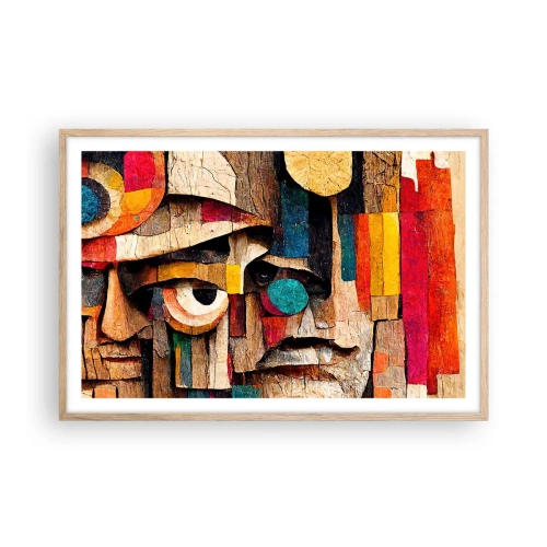 Poszter világos tölgy keretben - Látlak téged... - 91x61 cm