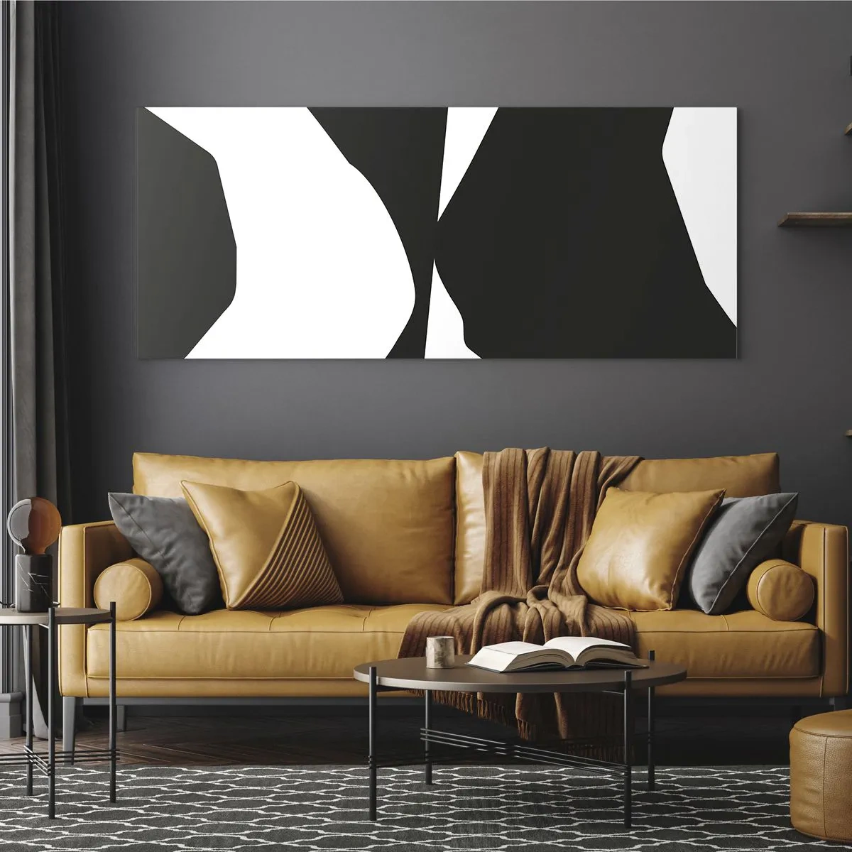 Üveg kép - Pozitív-negatív - 100x40 cm