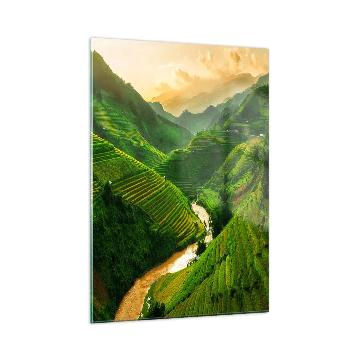 Üveg kép - Vietnámi völgy - 50x70 cm