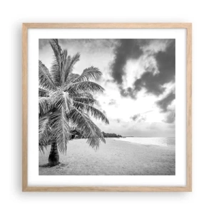 Poszter világos tölgy keretben - Amikor a magányra vágysz... - 50x50 cm