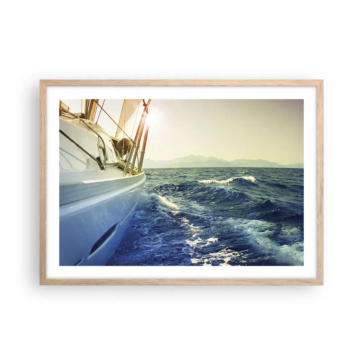 Poszter világos tölgy keretben - A kalandhoz - 70x50 cm