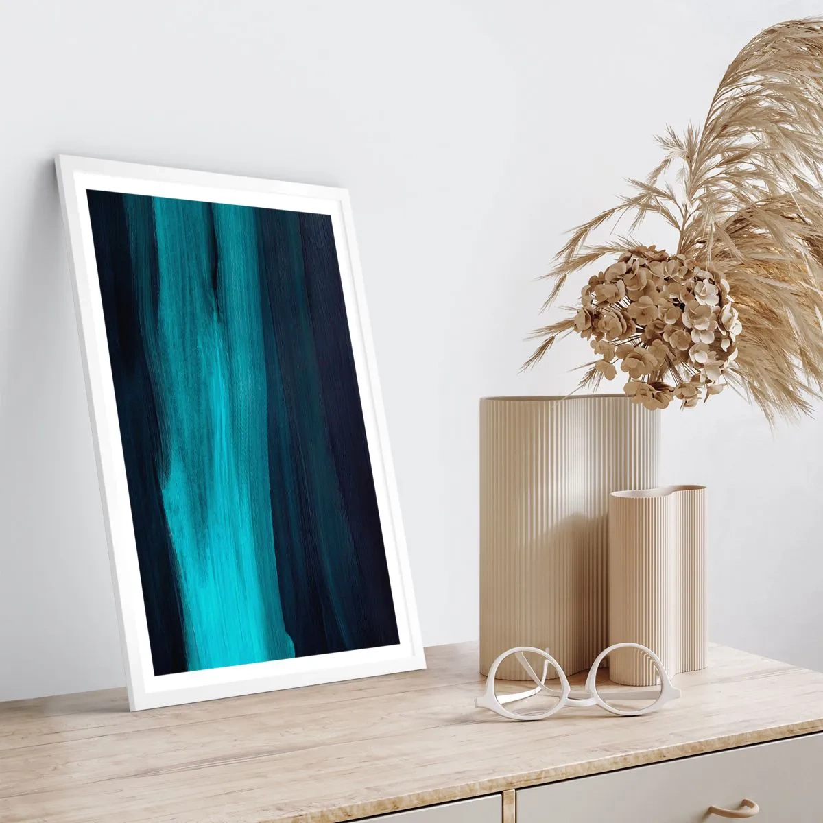 Poszter fekete keretben - Ússz az árral - 70x100 cm