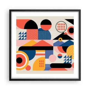 Poszter fehér keretben - Összetétel: játszadozzunk - 50x50 cm