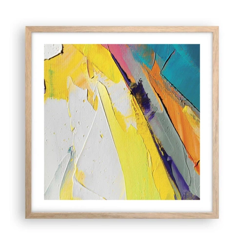 Poszter világos tölgy keretben - A fény anatómiája - 50x50 cm