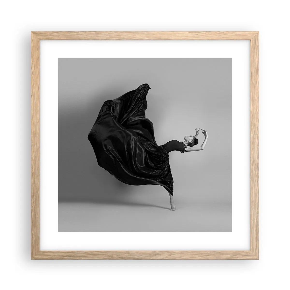 Poszter világos tölgy keretben - Szárnyas zene - 40x40 cm