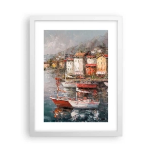 Poszter fekete keretben - Romantikus kikötő - 30x40 cm