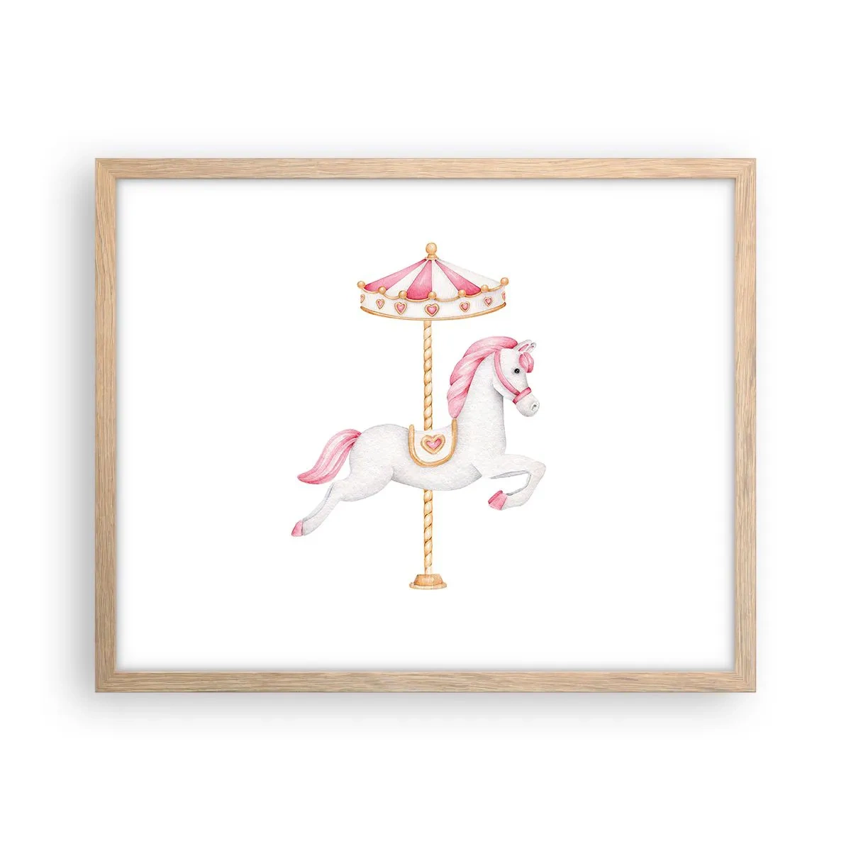 Poszter világos tölgy keretben - Elindult egy patával - 50x40 cm