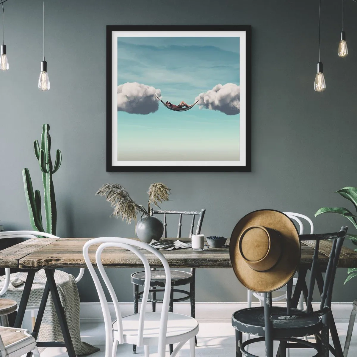 Poszter fehér keretben - Egy pillanatnak a gyönyörűsége - 40x40 cm