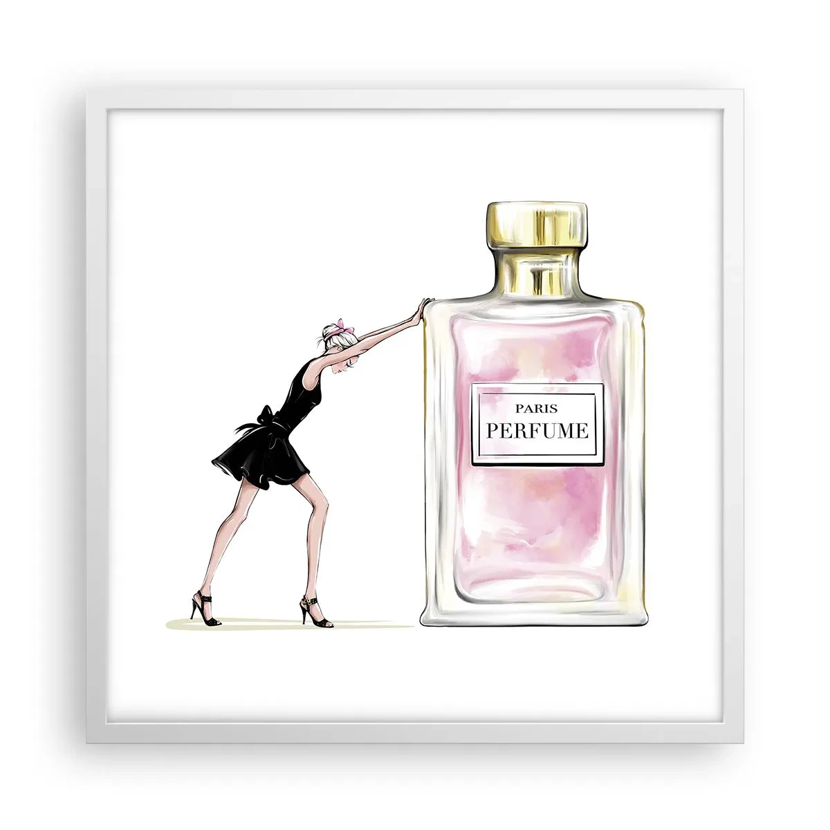 Poszter fekete keretben - A nőiesség lényege - 50x50 cm