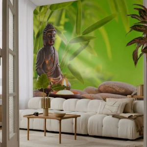 Fotótapéta Premium Canvas - Az élet gyönyörű - Buddha, Bambusz, Gyógyfürdő - 500x350 cm