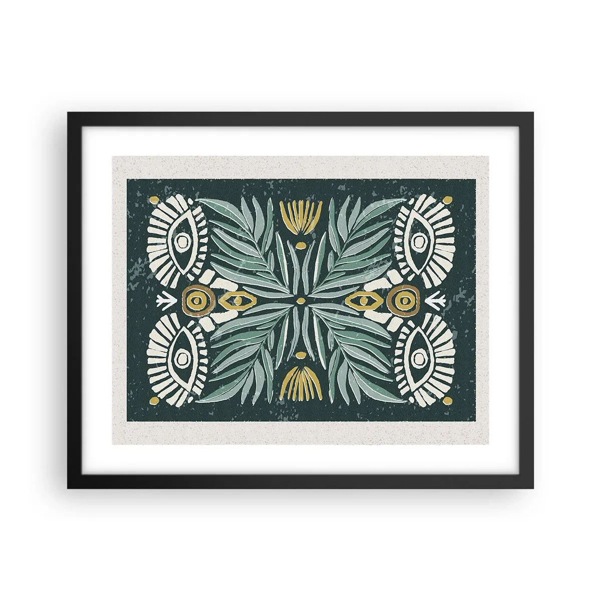 Poszter fehér keretben - Mint egy népi kivágás - 50x40 cm