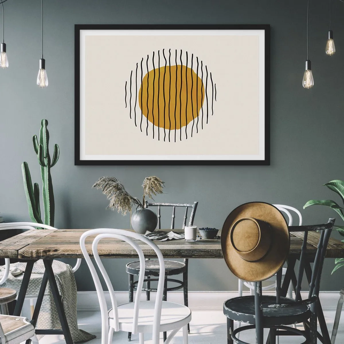 Poszter fehér keretben - A hőtől remegő absztrakció - 70x50 cm