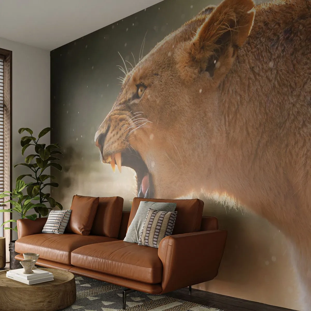 Öntapadós Fotótapéta Deluxe Sticker - Próbálj meg nem hallgatni - Állatok, Oroszlán, Afrika - 150x105 cm