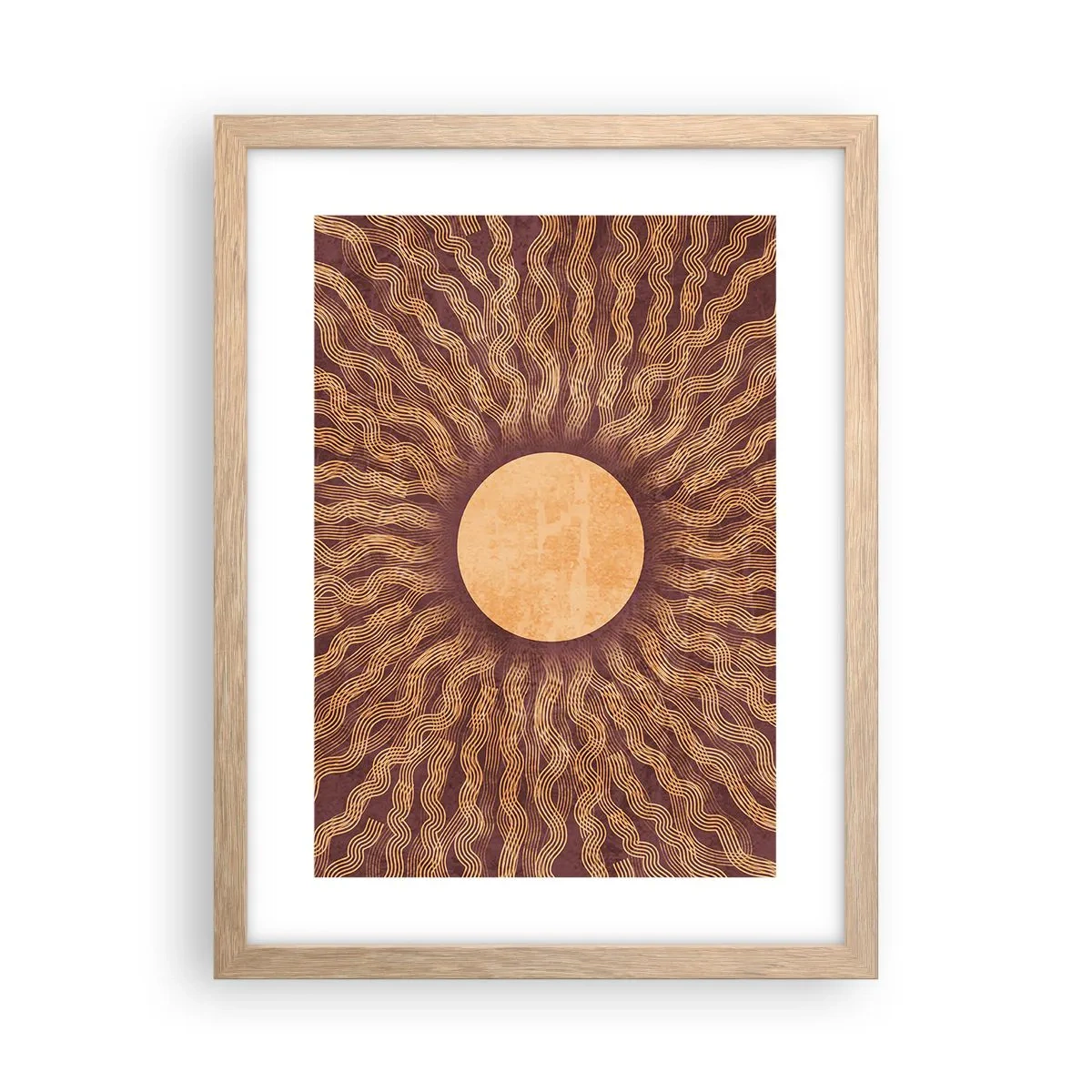 Poszter világos tölgy keretben - A nap ikonja - 30x40 cm