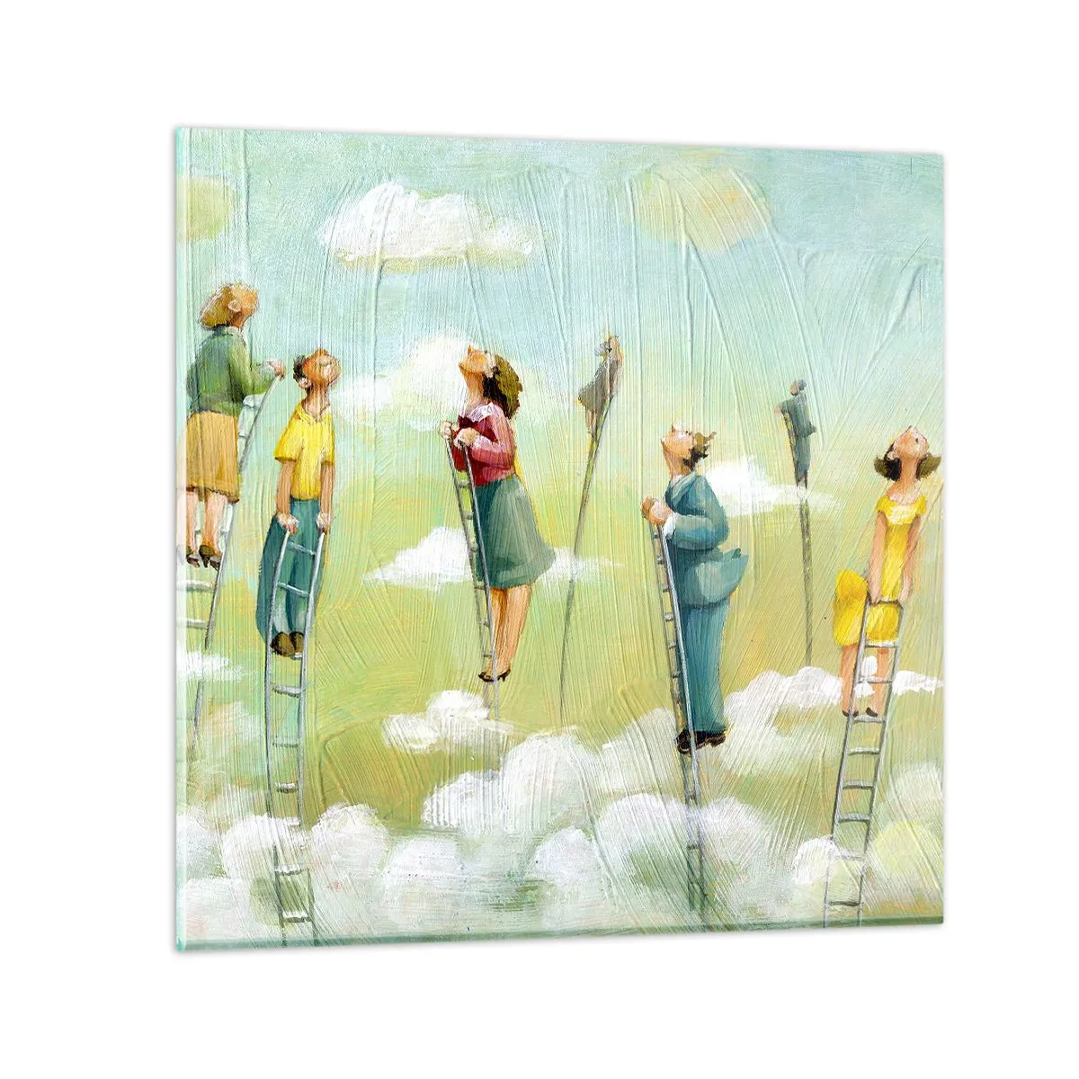 Üveg kép - Az álmod mögött - 40x40 cm