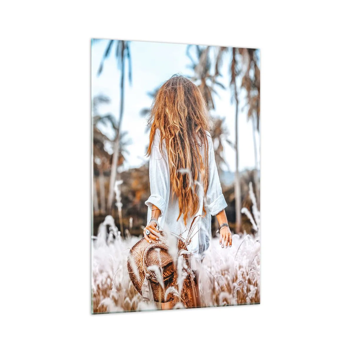 Üveg kép - Fűbolyhból született - 70x100 cm