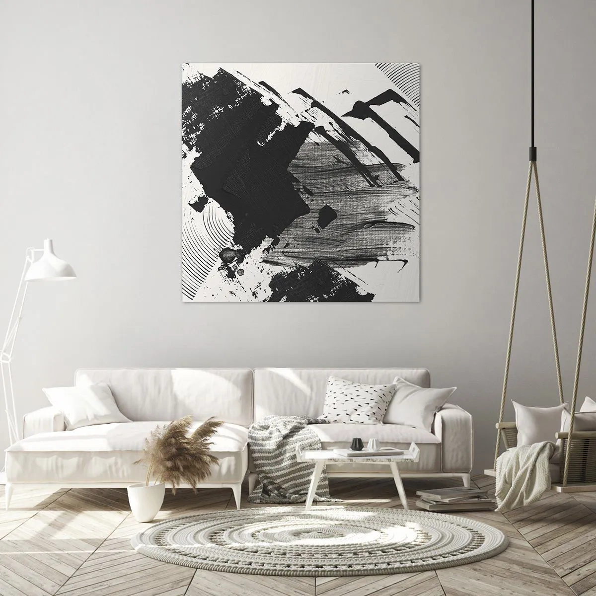 Vászonkép - Absztrakció - a fekete kifejezése - 50x50 cm