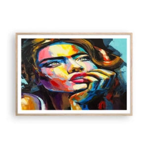 Poszter világos tölgy keretben - Az álmok úgy repülnek az égen, mint a madarak - 100x70 cm