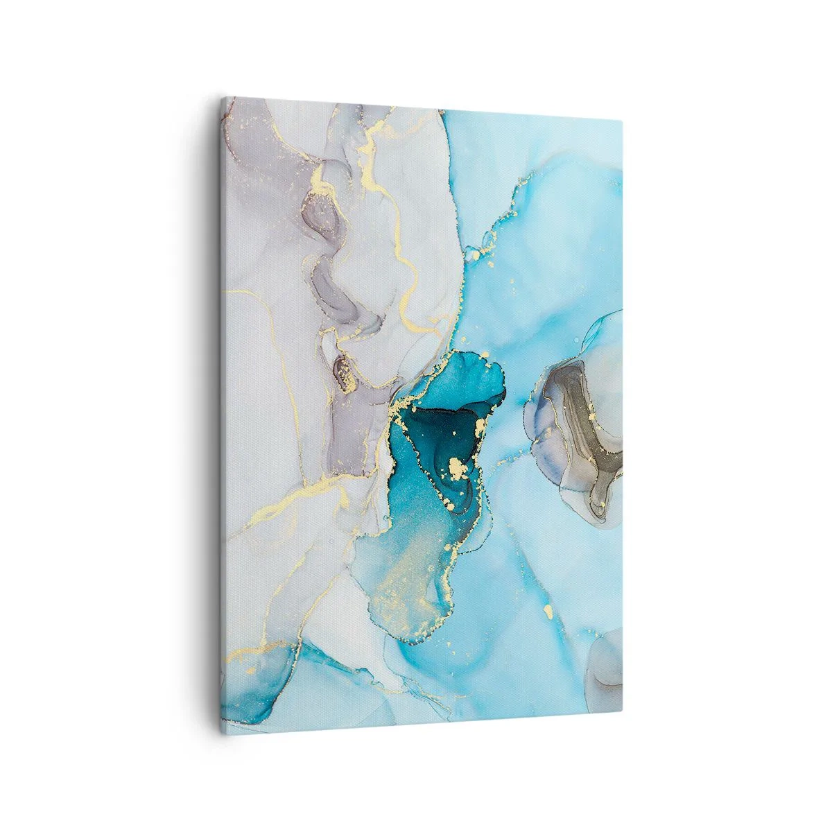 Vászonkép - Tanulmány a szürke és a türkiz találkozásáról - 50x70 cm