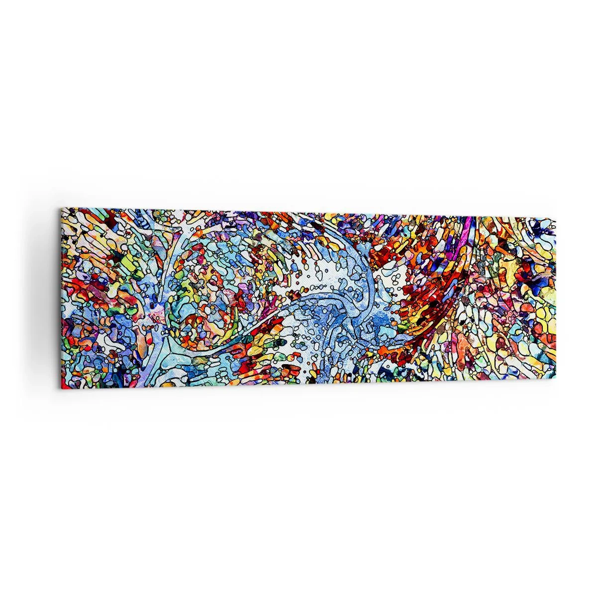 Vászonkép - Cseppes ólomüveg - 160x50 cm