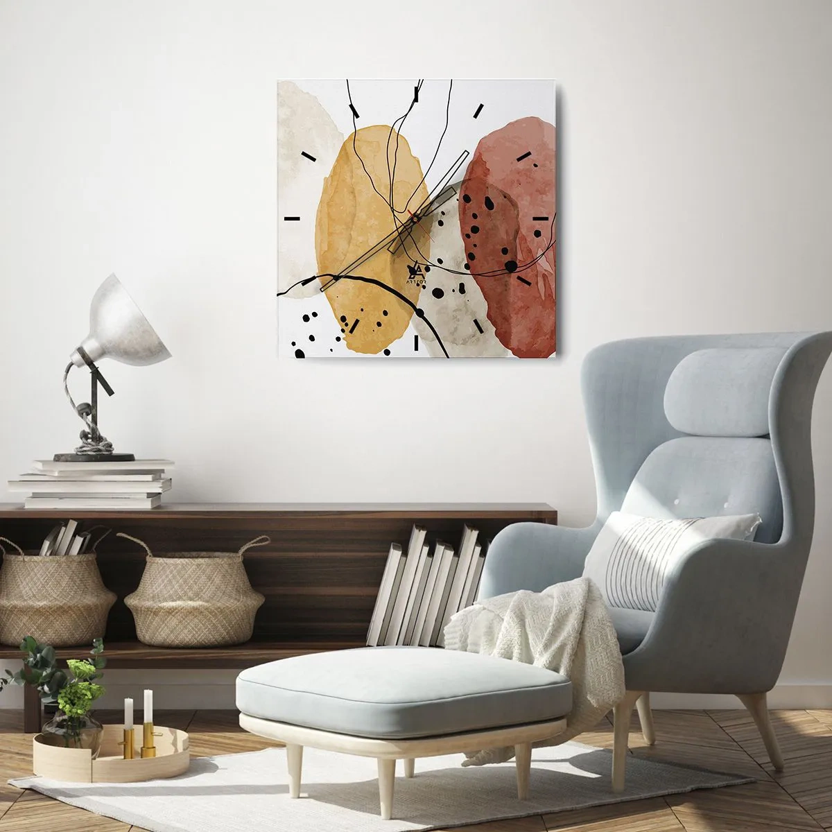 Falióra, Óra - Mint a könnyű, friss levegő - 40x40 cm