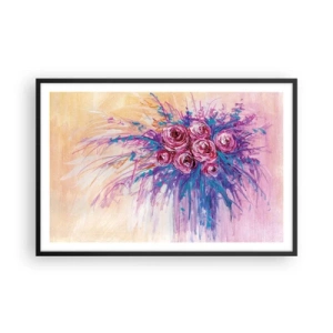 Poszter fehér keretben - Rózsaszín szökőkút - 91x61 cm