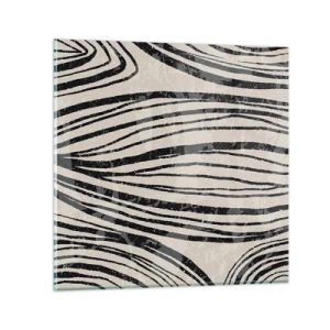 Üveg kép - Vonalak csobbanása - 30x30 cm