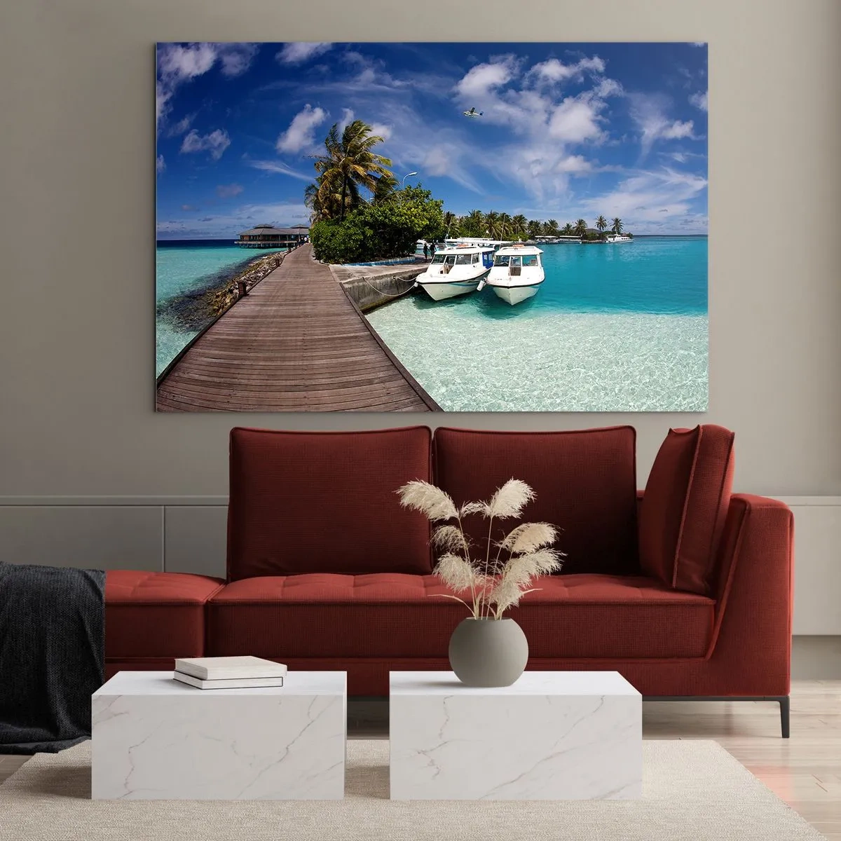 Üveg kép - A paradicsom mégis létezik - 100x70 cm